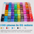 100pcs Polymer Clay Value Pack  82 Colors  Small Blocks Starter Kit  Oven Bake