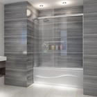 58 5 -60 w X 57 4 h Semi-frameless Sliding Tub Shower Door 1 4   Tempered Glass