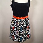 Lanz Original Vintage 1960s Velveteen Square Neck Jacquard Party Cocktail Dress