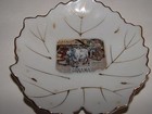 Panama Decorative 4  Ceramic Trinket Dish  Leaf Shaped  Age Unknown  Pre-owned