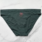 Victoria s Secret Stretch Cotton Smooth Bikini Panty Deep Forest Bow Print S m l