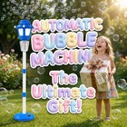 Automatic Outdoor Bubble Machine With Light For Kids Bubble Blower Maker