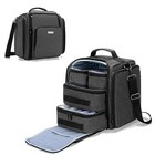 Large Travel Toiletry Bag With 4 Removable Pouches  Multifunctional Black