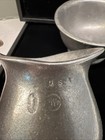 Vintage Rwp Wilton Plough Tavern Armetale Pewter Creamer Pitcher And Bowl Set