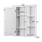 Bathroom Cabinet Single Door Wall Mount Medicine Cabinet With Mirror Shelf