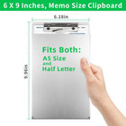 Aluminum Clipboard With Storage memo Size   Recycled Metal Form Holder Binder Fi