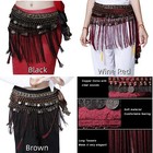 Belly Tribal Dance Costume Hip Scarf Belt Fringe Waist Chain Tassels Skirt Wrap