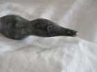 Vtg Signed 6 25  Carved Stone  Bird Sculpture Inuit  Statue Eskimo Animal Art