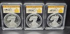 2019 W Proof Silver Eagle Pcgs Pr70 T  Cleveland Signed Fdi 3 Coin Location Set