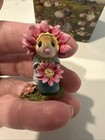 Wee Forest Folk Miniature Figurine M-338b - Little Miss Pink Petals Original Box