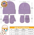 Baby Beanie Hat Gloves Set  Kids Winter Warm Knit Hat With Glvoes toddler Soft B