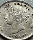 1900 Canada 5 Cents - Rare Large Date  Wide Round 0 Variety - Sharp Xf au