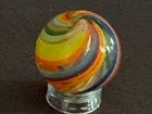 Jody Fine Art Glass Marble - 6 Color Swirl
