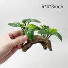 Fish Tank Decorations Aquarium Ornaments Betta Silk Leaf Pad Driftwood Cave