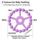 3 Pack Ring Teether Baby Infant Toys  Silicone Teething Ring Toys For Babies