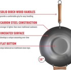 Joyce Chen Classic Series 14-inch Carbon Steel Wok With 14  Uncoated 