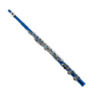 C Flute 16 Key Closed Hole Beginner Blue Flute With Cleaning Kit Case Gloves