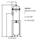 Shelco Bfs-4c-1 5  Single Bag Filter Housing  4 Size  316l Ss