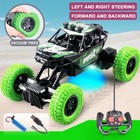 Remote Control Car Colorful Flashing Lights Rubber Wheels Off-road Toy Car Kids