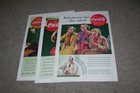 4 Vintage Coca Cola Print Ads  Wwii  C 1940  H