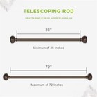 Curtain Rod 36-72 Inch 3 4 Inch Decorative Polished Bronze Finial