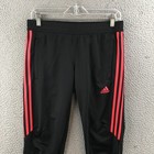 Adidas Tiro 17 Training Track Pants Womens S Black Mid Rise Elastic Waistband