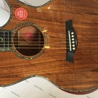 Ps14 Style All Koa Acoustic Electric Guitar Bone Nut Built-in Armrest  Cutaway