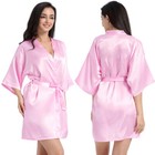 Womens Sexy Satin Silk Robe Sleepwear long Kimono Bride Night Dressing Gown Us