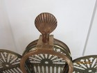 Vintage Deco Brass Clam Shell Peacock Fan Folding Fireplace Screen Mcm-37   w
