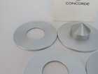 British Airways Concorde Set Of 4  Aluminum Metal Drink Coasters In Original Box