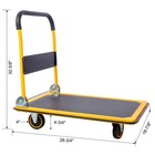 Foldable Platform Truck Push Dolly 330 Lb  Weight Capacity Black And Yellow