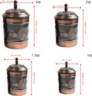  set Of 4  Piece Pineapple Antique Kitchen Food Container Set With Rubberised Se