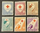 Travelstamps  1956 Indonesia Stamps Scott  b92-b97 Red Cross Semi-postal Mnh Og