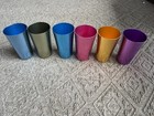 6 Pcs Anodized Aluminum Tumblers Drinking Glasses Vintage Retro Metal Cup 5 Inch