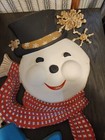 Vintage 50s Large 47 X 19  Christmas Snowmen Wall Hanging Decor Mr   Mrs Snowman