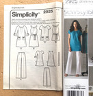 Simplicity 2925  2 Dresses 2 Tops pants Sz 14-22 Misses petite Pattern Summer Uc