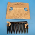 Antique Vintage Faux Tortoise Shell Women   s Hair Comb W  Faux Pearls