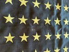 Early 20th C   1912-1930  Antique Sewn 48 Star Us Flag Wool Hoegee-distressed