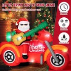 7 0 Ft Christmas Inflatable Santa Claus With Motorcycle  Blow Up Santa Yard D   