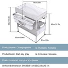 Infant Baby Changing Table Folding Diaper Station Nursery Organizer Grey
