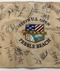 2000 U s  Open At Pebble Beach Canvas Golf Flag Tiger Woods Wins - Multi Signed