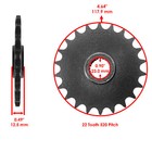 Caltric Front Drive Chain Sprocket For Polaris 3222042 3222044 Teeth 22