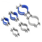 A2 Stainless Steel Double Bolt Pipe Clamp 12-325mm Heavy Duty With Nyloc Nuts
