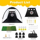 Golf Net For Hitting Practice  10 X 7ft Golf Training Net With Mat And Target