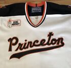 1996 Princeton Tigers Game Worn used Bauer Hockey Jersey  9 Size 54  ivy League