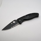 Spyderco Knife Tenacious Lightweight 8cr13mov Serrated Black Frn C122psbbk