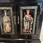 Vintage 19th Century Renaissance Russian Style Cabinet 15 5   l 7    D 15    H