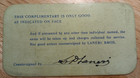 Rare 1904 Texas   Pacific Laneri Bros Lunch Counter Pass No 29 Edwin Gould Pres