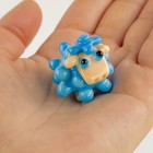 Handmade Art Glass Blue Sheep Figurine Cute Mini Lamb Collectible Ornament