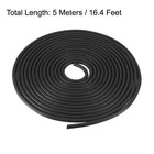 Foam Rubber Seal Weather Strip 5mm Diameter 5 Meters Long Black